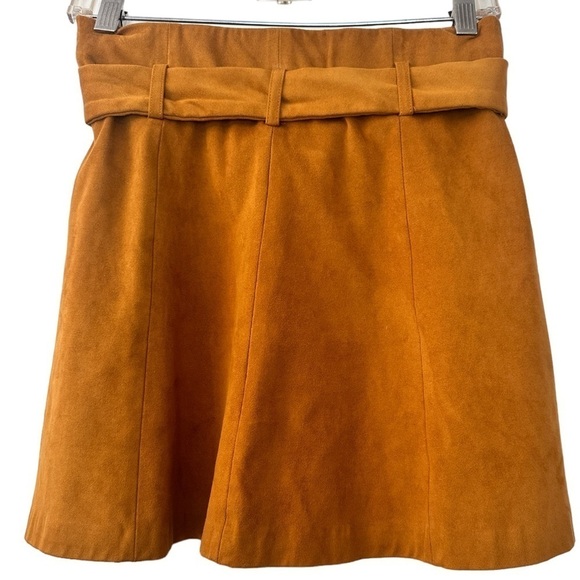Zara Women’s Belted A-Line Skirt in Burnt Orange, Size Small - Picture 2 of 8